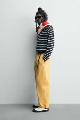 PANTAL?N RELAXED FIT ALGOD?N AARON LEVINE X ZARA / Amarillo claro  фото 4