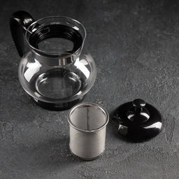 Чайник заварочный «Мелодия», 750 мл, с металлическим ситом, стекло, МИКС