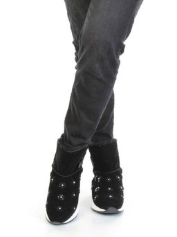 04-HW872-1 BLACK Дутики женские зимние (искусственные материалы) - Фабричный китай фото 3