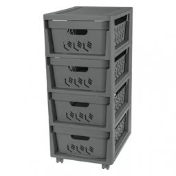 Комод на колесиках DELUXE, 4 ящика, 300*385*690 мм арт. С32769