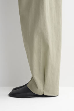 PANTAL?N BARREL LEG RELAXED FIT DE ALGOD?N Y LINO - H&m фото 4