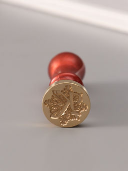 Печать для сургуча с пластиковой ручкой «Буква K на вензеле», 2.5×2.5×6.3 см