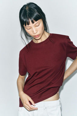 BASIC COTTON T-SHIRT - Zara фото 12