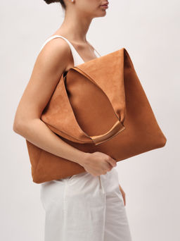 Замшевая сумка шоппер Luna DBR 31373 вуд  фото 5