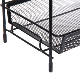 Этажерка настольная хозяйственная универсальная "ФАНАДЕРО", цвет черный, 36*17*33см (лейбл Селфи)