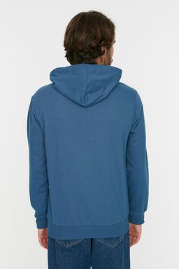 TRENDYOL MAN Mavi Regular/Normal Kesim Kapusonlu Uzun Kollu Sweatshirt TMNAW20SW0162 - Trendyolmilla фото 63
