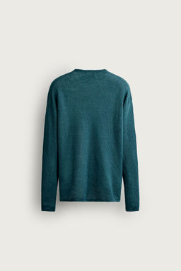 JERSEY RELAXED FIT 100% C??AMO / Verde azul - Zara фото 8