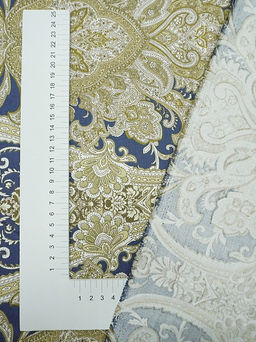 Сатин Восточная магия цв.джинсово-фиолетовый, ш.2.5м, хлопок-100%, 115гр/м.кв - Купава фото 3