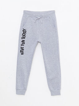 Beli Lastikli Bask?l? Erkek ?ocuk Jogger E?ofman Alt?