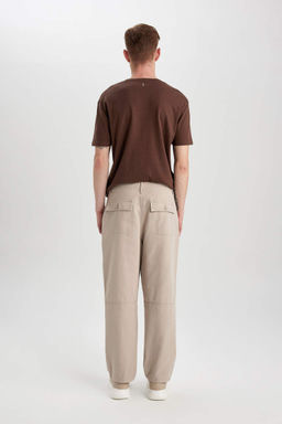 Мешковатые прямые брюки из габардина прямого кроя - Defacto фото 6