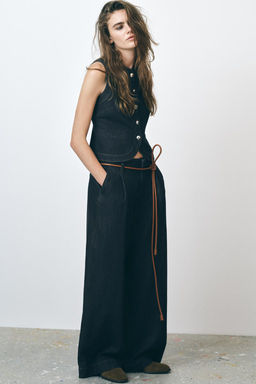 FITTED DENIM WAISTCOAT Z1975