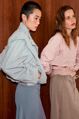 FALDA COMBINADA ENCAJE / Azul pastel - Zara фото 3