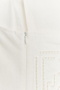 ZW COLLECTION EMBROIDERED LINEN BLEND DRESS - Zara фото 4