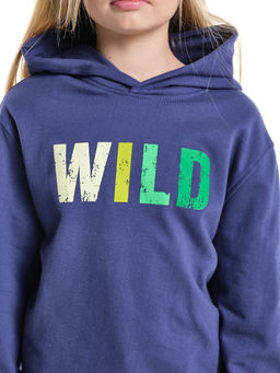 Толстовка с принтом WILD UD 8063 синий - Mini maxi фото 3