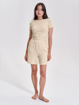 PELICAN, шорты женские, Молочный фото 4