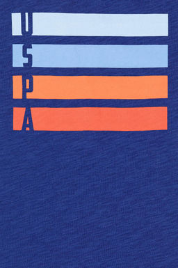 Синяя базовая футболка с круглым вырезом для девочек Неожиданная скидка в корзине - U.s. polo assn фото 3