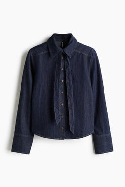 Blusa denim con lazada - H&m фото 2