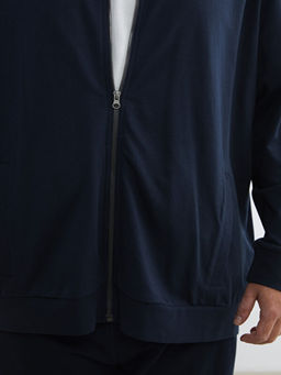 Dik Yaka Erkek Fermuarl? Sweatshirt