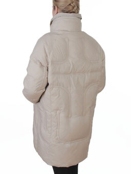 3062 BEIGE Куртка пуховая зимняя женская (утиный пух) - Fashion фото 6