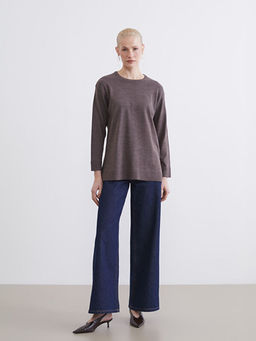 Bisiklet Yaka Kad?n Triko Kazak