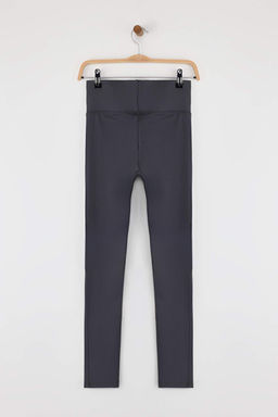 Antrasit Genis Bel Lastikli Ekstra Toparlay?c? Tam Boy Orme Spor Tayt TWOAW21TA0029