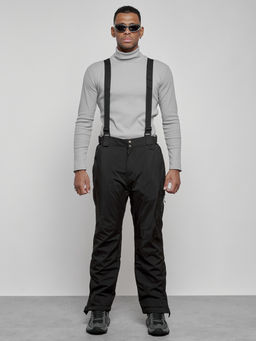 Полукомбинезон утепленный мужской зимний горнолыжный черного цвета 7431Ch - Colannia фото 23