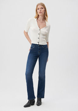 Molly Gold Klasik Koyu Mavi Jean Pantolon