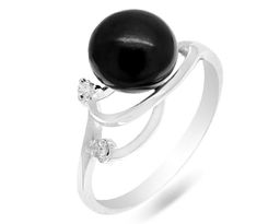 Кольцо из серебра жемчуг, К1517ч