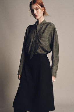 ZW COLLECTION PAREO STRAIGHT-LEG TROUSERS - Zara фото 6