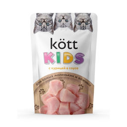 Цена за 28 шт. Влажный корм Kott для котят, курица в соусе, 75 г
