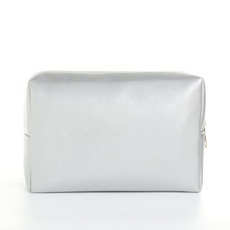 Косметичка женская на молнии, объёмная, серебристая - Simaland фото 2