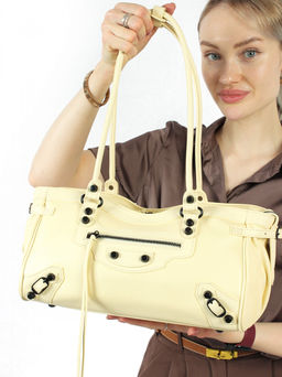 LACCOMA сумка АЛ3093-светло желтый натуральная кожа хлопок