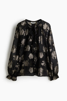Blusa en tejido jacquard