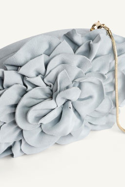 CLUTCH PIEL FLOR LIMITED EDITION / Azul - Zara фото 7