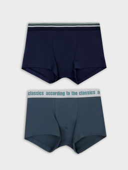 Трусы мужские боксеры мультипак (2 шт.) в синих оттенках глубокий синий +темный сланец3 411215-2 - Mark formelle фото 5