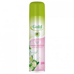 ### GOLD MINT освежитель воздуха 300мл Зеленый коктейль (Green coctail)
