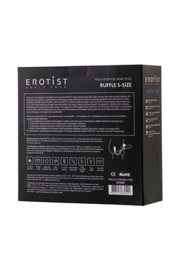 Анальная пробка Erotist с дополнительной стимуляцией, силикон, черная фото 4