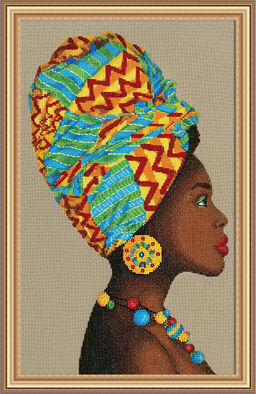 Набор для вышивания PANNA Золотая серия NM-7418 Африканка 26 х 42 см