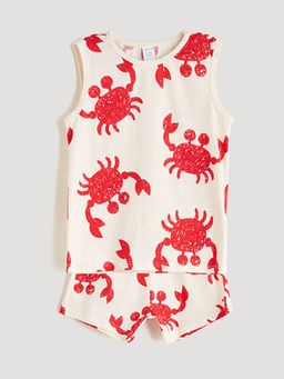 Yenge? Bask?l? Erkek Bebek Ti??rt ve ?ort 2li