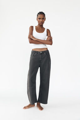RELAXED BALLOON MID-WAIST TRF JEANS - Zara фото 12