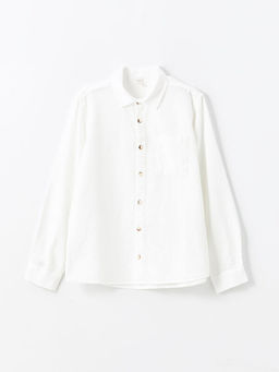 Uzun Kollu Dokulu Erkek ?ocuk G?mlek