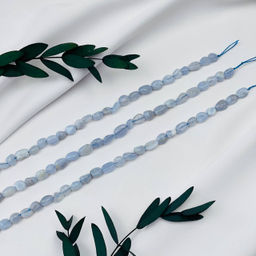 Бусины для украшений из Голубого агата 40 см