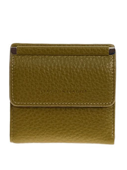 Женский кошелёк из натуральной кожи, цвет зеленый