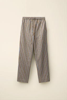 PANTAL?N RAYAS CON LINO CREATED BY CARAMEL LONDON X ZARA / Chocolate