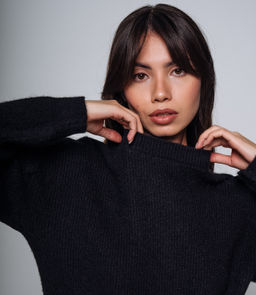 Свитер #КТ773, чёрный