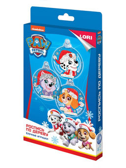 Роспись по дереву, елочные игрушки Скай, Эверест и Маршалл, Щенячий патруль