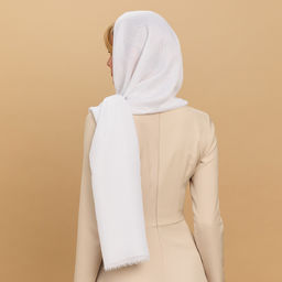 Палантин 180 х 85 см, цвет белый - Мастерская ПОКРОВ фото 2