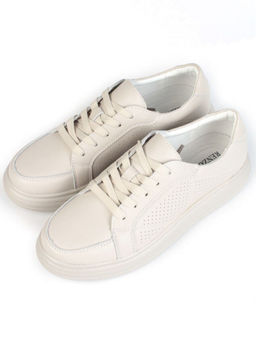 05-PDE32-2 BEIGE Кроссовки женские (натуральная кожа)