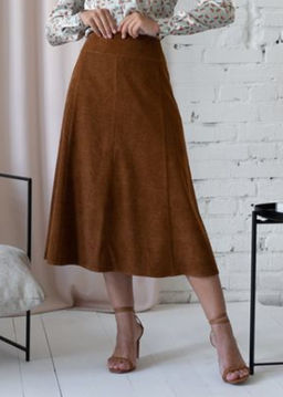 вельветовая юбка, на подкладке 1032-0725