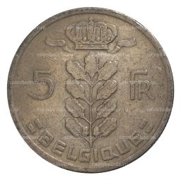 5 франков 1950 года Бельгия  Надпись на французском (BELGIQUE)
